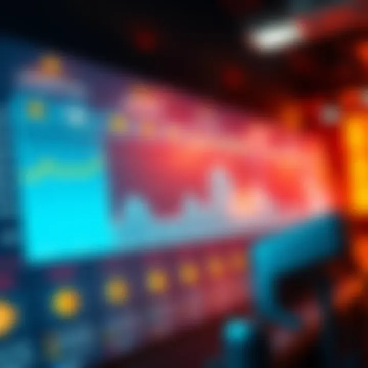 A visual representation of a gas fee optimizer tool showing a chart with low cost windows and automated transaction icons across different blockchain logos.