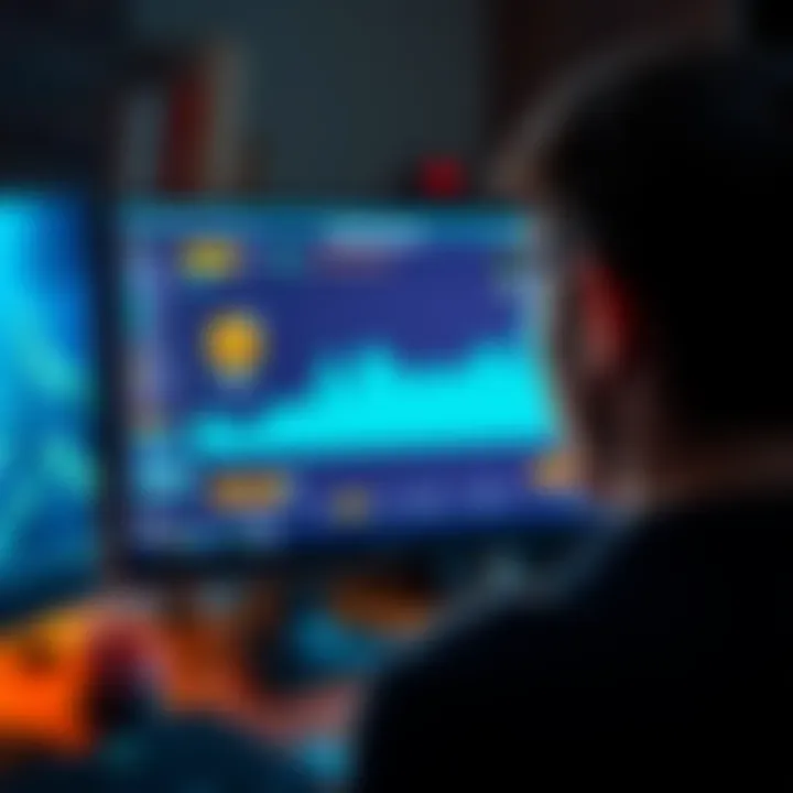 A person looking at a Binance wallet on a computer screen displaying GBP funds