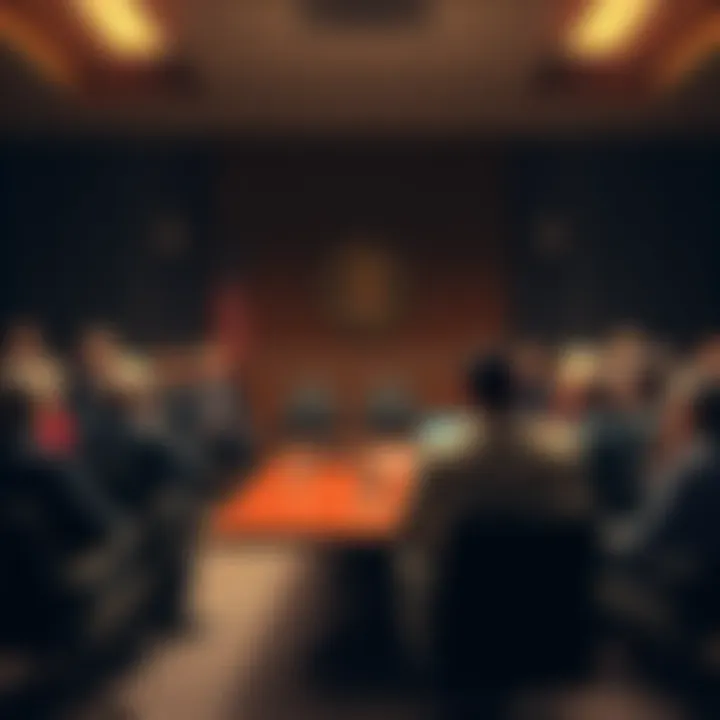 A group of concerned members discussing the lack of new GC additions in a meeting room.