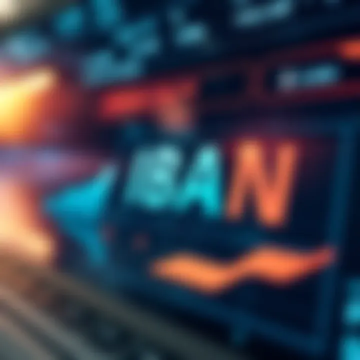 A modern digital banking interface showing a German IBAN with currency symbols, signifying financial choices and considerations