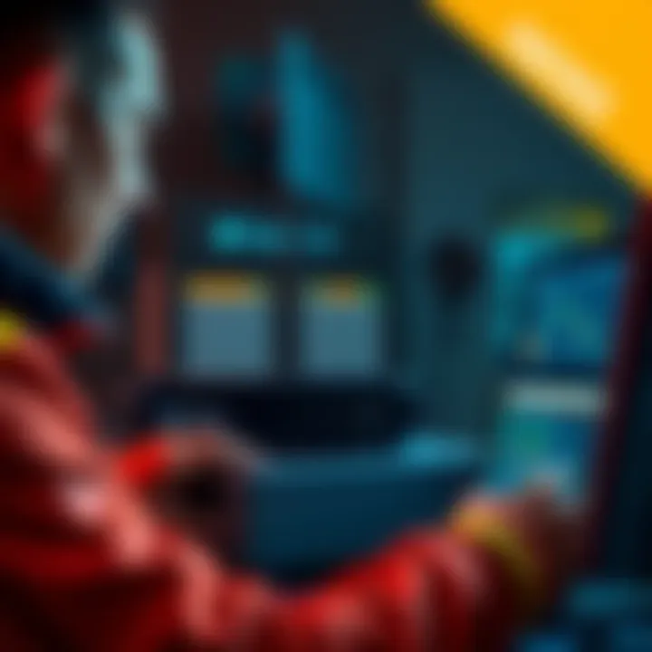 Gig Internet Upgrade with Bobcat 300 A person setting up a Bobcat 300 device with Gig internet connection, indicating improved performance and speed for online tasks.