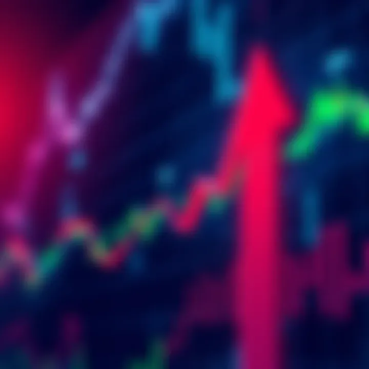 An illustration showing GME stock chart with a red downward arrow indicating overvaluation before earnings report.