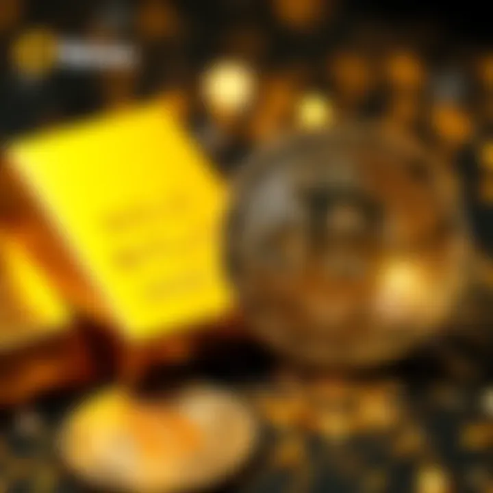 A visual of gold bars next to a Bitcoin symbol, highlighting the debate between traditional and digital assets.