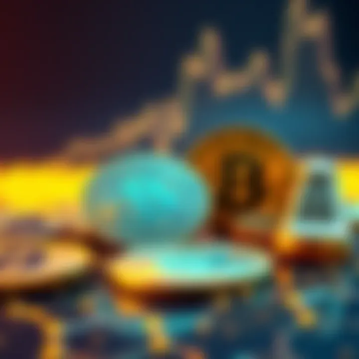 Gold and Bitcoin Market Connection A visual representation of gold bars and Bitcoin coins, symbolizing their relationship in market recovery phases