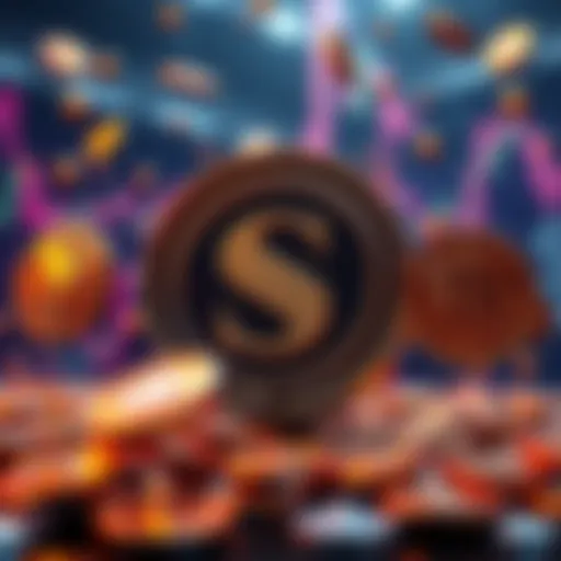 Goldman Sachs logo with falling cryptocurrency symbols representing XRP and Solana