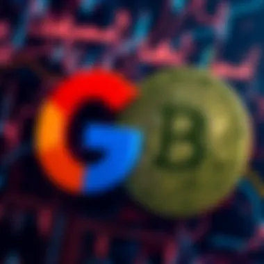 Google logo next to a Bitcoin symbol representing a breakthrough in Bitcoin encryption