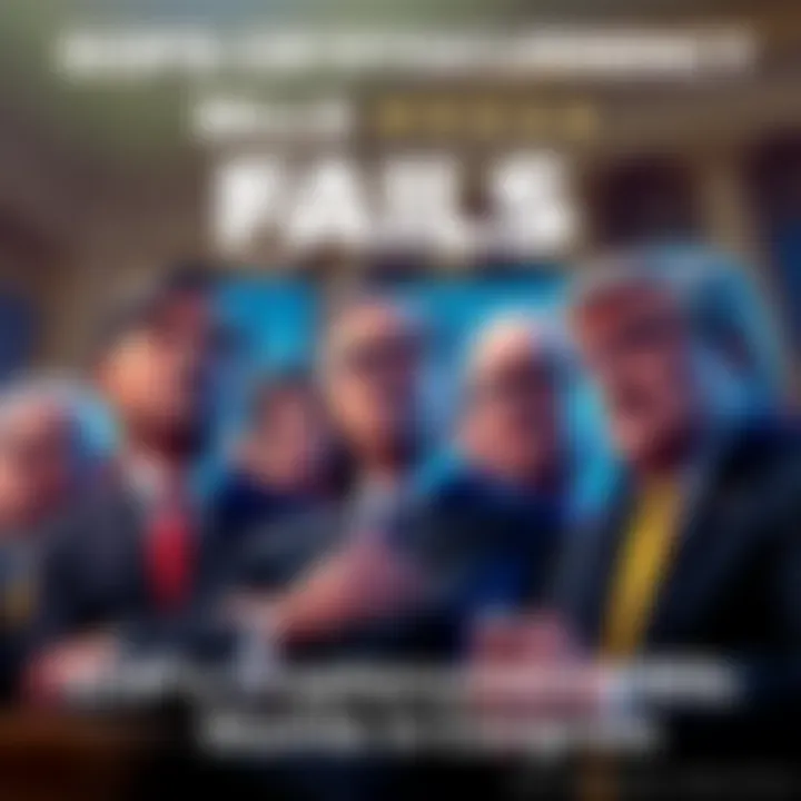 A group of lawmakers discussing cryptocurrency legislation with disappointed expressions