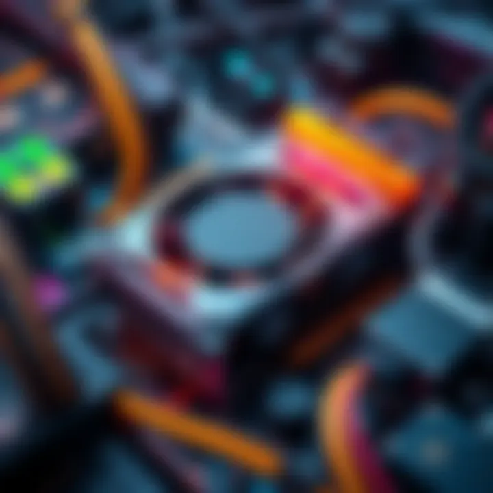 A close-up image of a graphics processing unit (GPU) surrounded by mining hardware, symbolizing the growth of crypto mining since 2010.