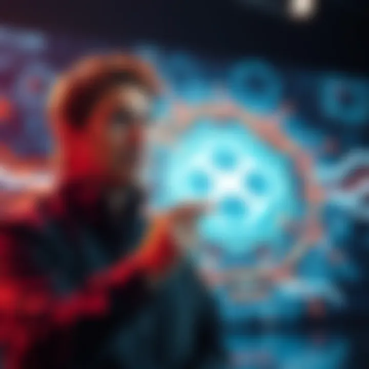 Grayscale's Head of Research discusses XRPL's readiness for post-quantum cryptography in front of a digital representation of the XRP Ledger