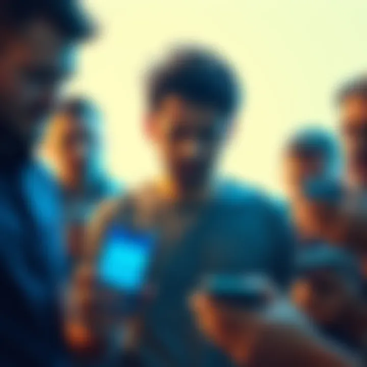 A group of Greek users expressing frustration while trying to link bank accounts in the Revolut app, showing their phones with the app interface.