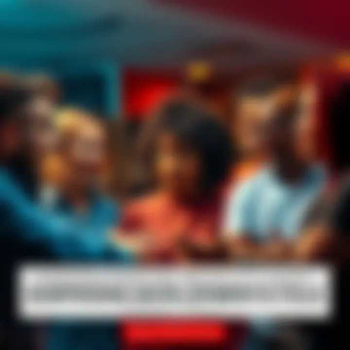 A group of diverse individuals engaged in an animated discussion, showing surprise and curiosity about recent news updates.