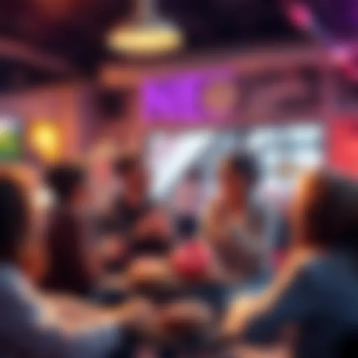 A group of people chatting happily about donuts and various topics in a friendly setting
