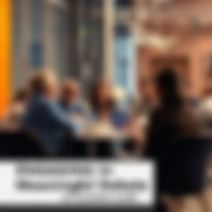 A diverse group of people engaged in a lively debate around a table, sharing ideas and perspectives.