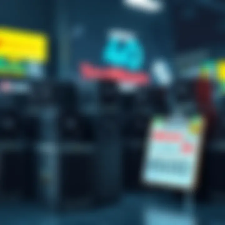 A collection of 40 cryptocurrency miners displayed together, highlighting their compact design and features, with a price tag of $500 on a sign nearby.