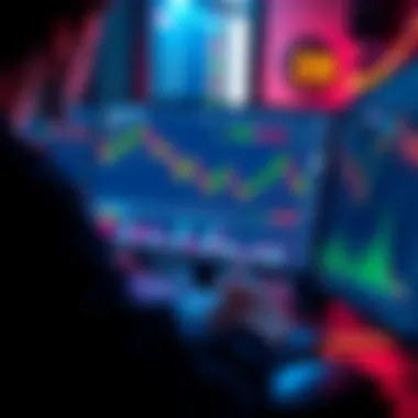 A person analyzing trading charts on a computer screen to boost their account funds in Binance