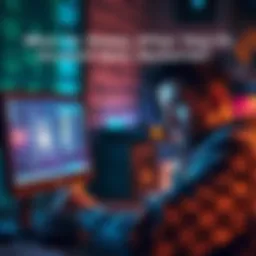 Hacked Pi Account Recovery Person looking worried while using a computer with a padlock symbol on the screen