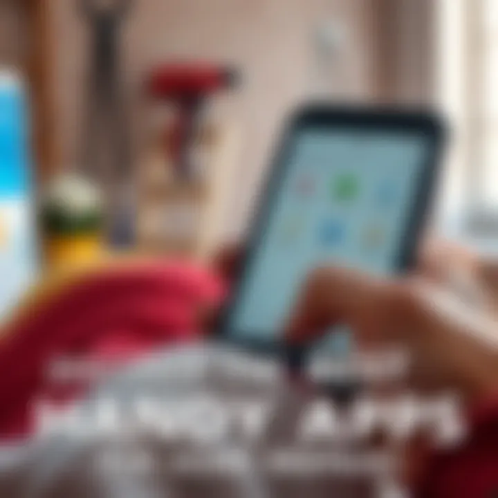 Handyman apps on smartphone A smartphone displaying handyman apps like Angi and Thumbtack for home repairs