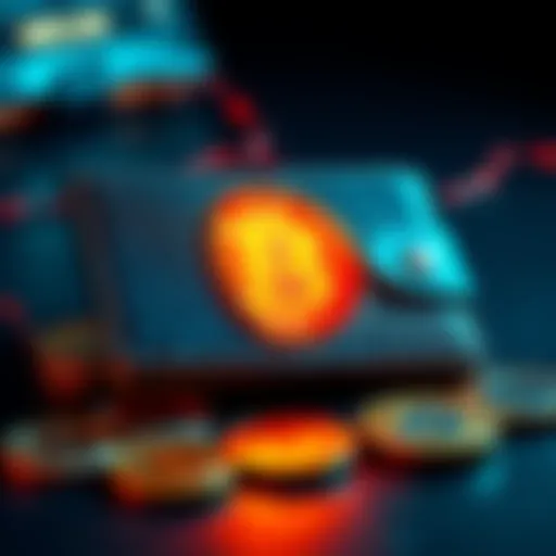 A hard wallet device showing a Bitcoin symbol, representing digital currency storage and security risks.