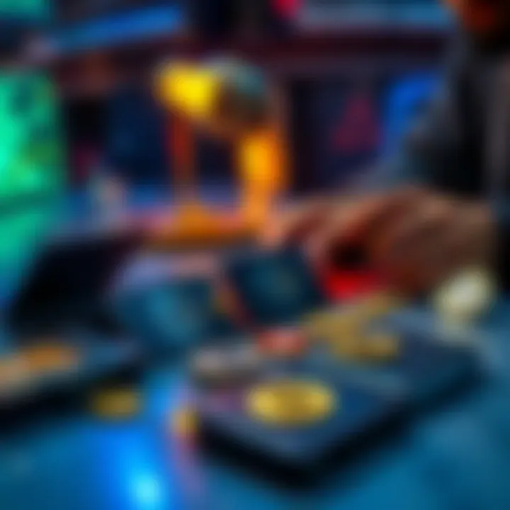 A selection of popular hardware cryptocurrency wallets placed on a table with a person examining them, showcasing options for everyday users in 2025.