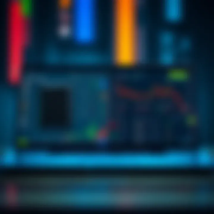 Hardware Wallet and Exchange Comparison A side-by-side view of a hardware wallet and a trusted exchange interface on a laptop screen, displaying trading options and security features.