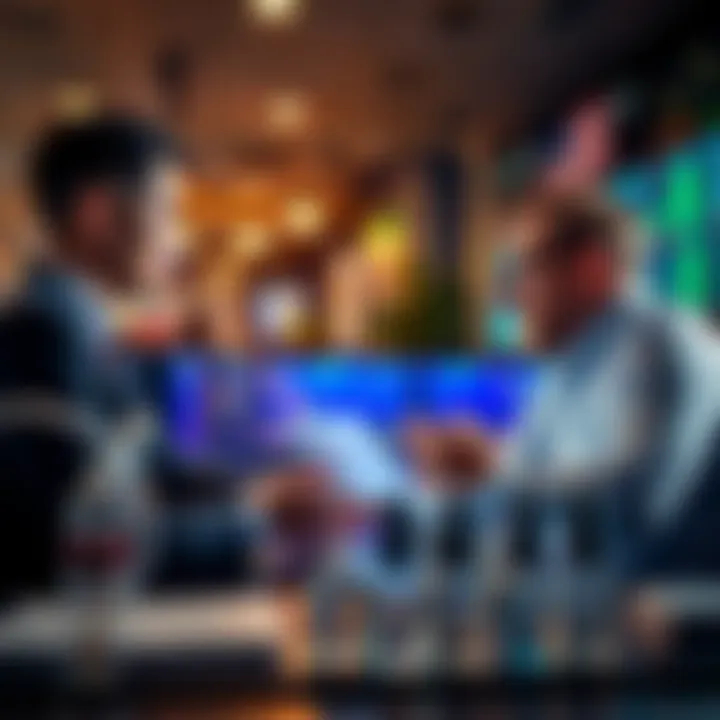 Analysts discussing Hbar's value and market trends in a financial setting