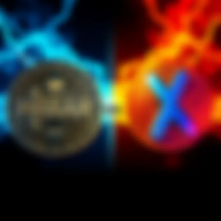 A side-by-side comparison of HBAR and XRP showing their logos and key features for easy understanding.