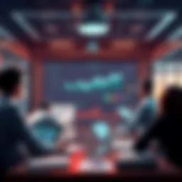 Hedera Blockchain Analysis Experts discuss the future of Hedera and its potential changes in 2025 during a meeting with charts and graphs.