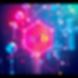 Illustration of Hedera's blockchain technology connecting with major companies like FedEx for partnership opportunities