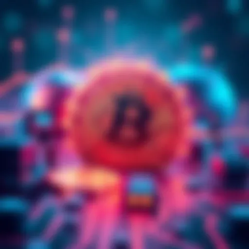 Hedera Blockchain Innovation A representation of Hedera's impact on technology and finance, featuring blockchain symbols and digital elements