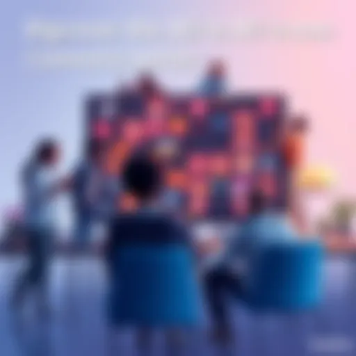 A visual representation of the Hedera Community Hub featuring diverse people engaging with tools and resources on a computer and mobile devices.