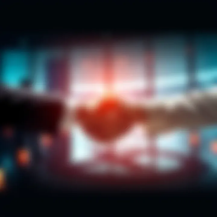 Hedera Council Partnership Announcement Hedera Council members and HalbornSecurity representatives shake hands, symbolizing their new partnership to enhance security and promote real-world adoption of Hedera technologies.