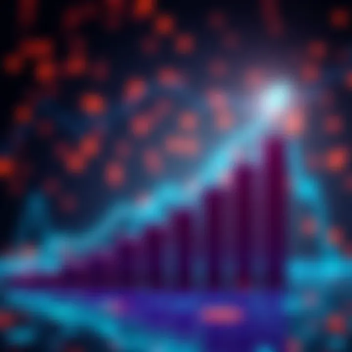 A graph showing an upward trend, symbolizing Hedera's growth and momentum in the tech industry.