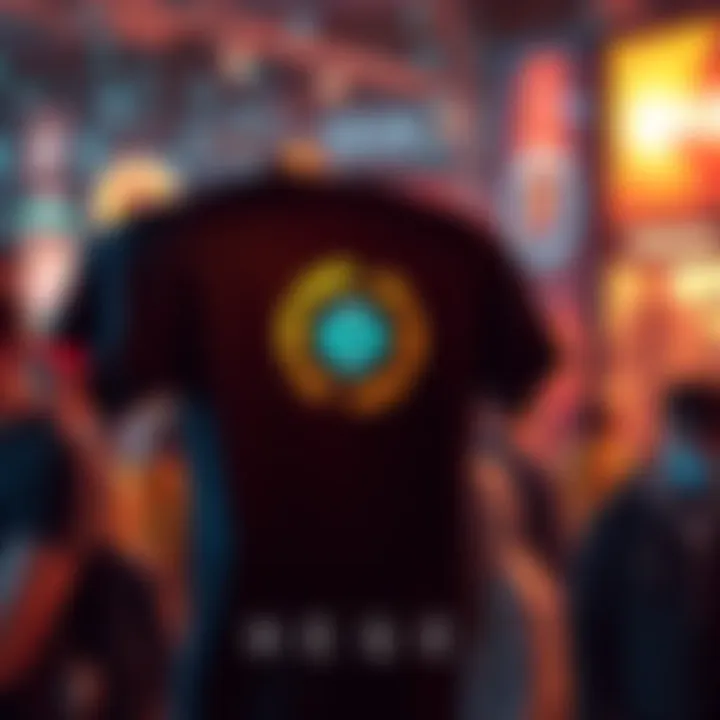 A collection of HEGE merchandise featuring their new brandcoin logo, alongside people engaging in community events.
