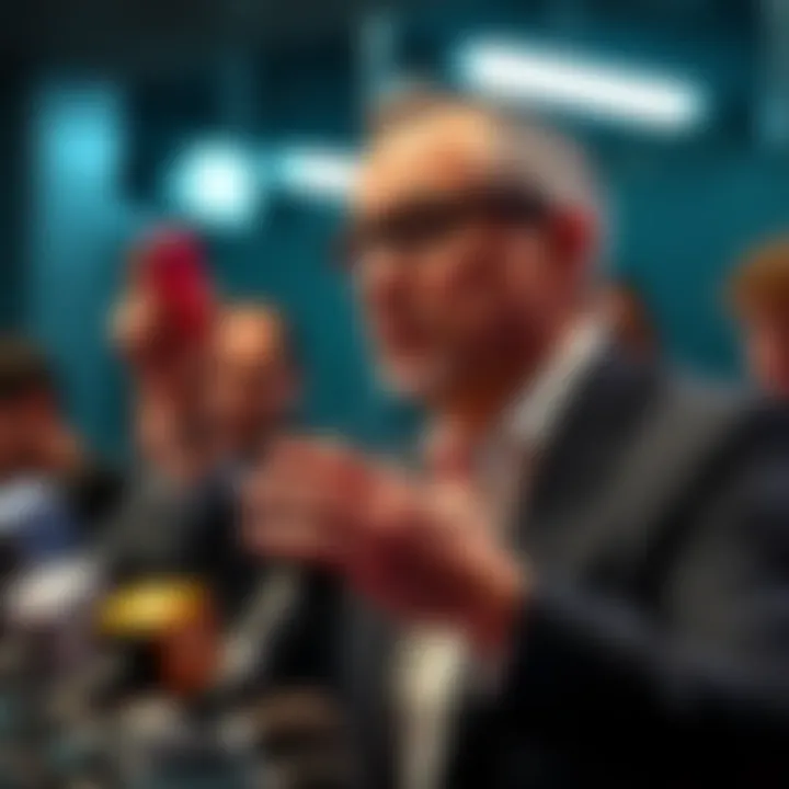 Helium Mobile CEO speaking at a press conference, expressing strong views on free users