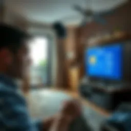 Hidden Camera Setup A hidden camera placed in a home to capture sensitive information; a man appears worried while looking at a computer screen showing Bitcoin wallet details.