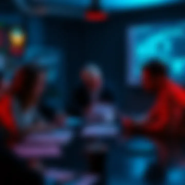 People examining a hidden issue at a table, showing notes and charts, symbolizing deep analysis