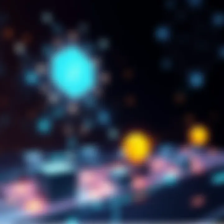 Hiero Enhancing Hedera Illustration showing the Hiero concept interacting with Hedera's blockchain, symbolizing growth and technology advancement.