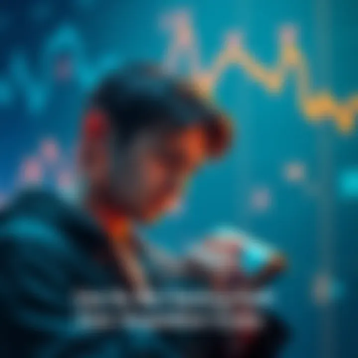 A graph showing rising gas fees affecting user growth in DeFi. Depicts a frustrated person looking at their wallet with high transaction costs.