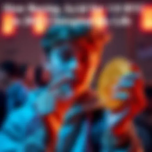 A young person looks excited while holding a Bitcoin symbol, reflecting on a past investment involving acid.