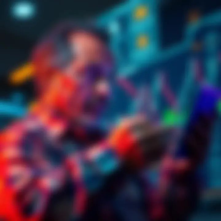 A confident investor looking at a chart showing a 50% drop in alt coin values, focusing on potential recovery.