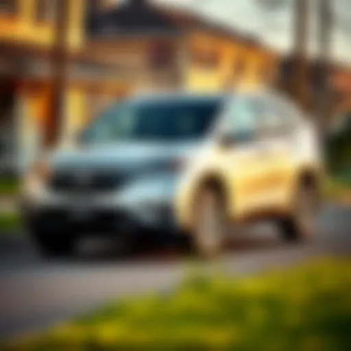 A silver 2014 Honda CR-V EX-L parked on a residential street, showcasing its clean exterior and typical family car look