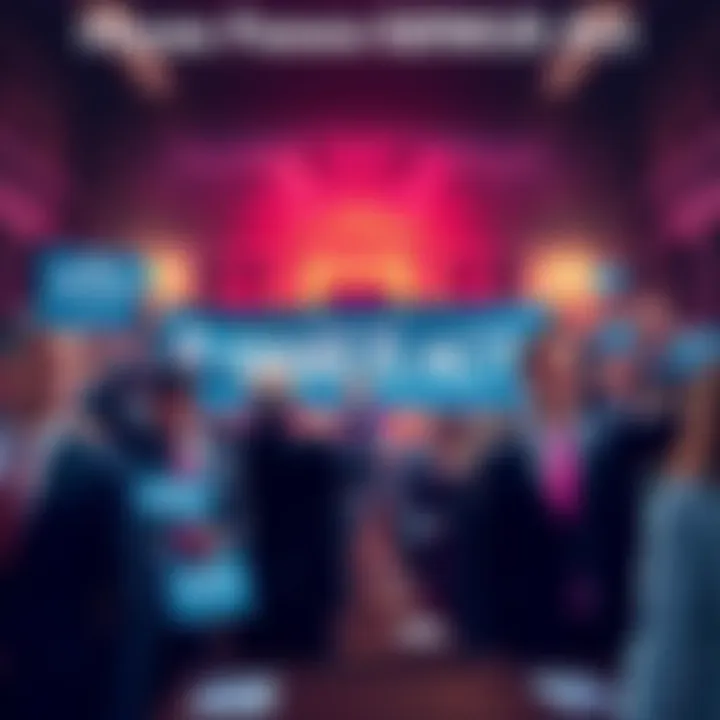 People celebrating the passage of the GENIUS Act in the House, holding banners and signs about stablecoins