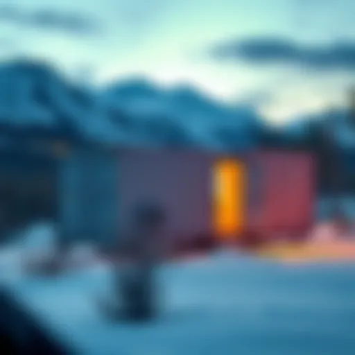 A HUT8 BlockBox container designed for cold weather and sound management in Alberta's landscape