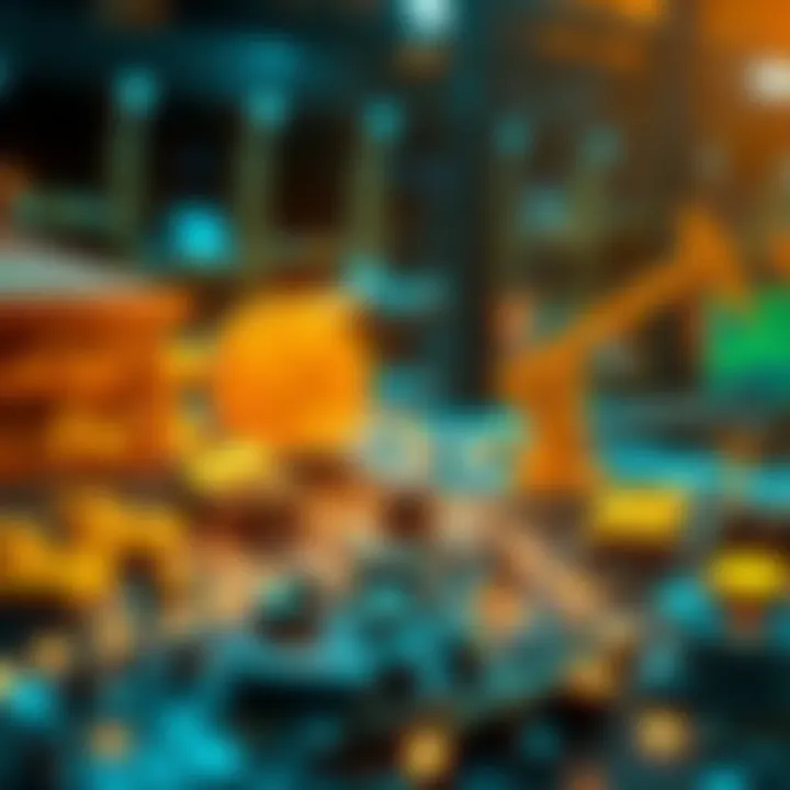 A visual representation of the IBC network connecting traditional finance with crypto commodities like gold and oil, symbolizing innovation and liquidity.