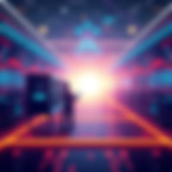 Illustration showing the secure computing network of ICP with smart contracts operating securely and protecting data