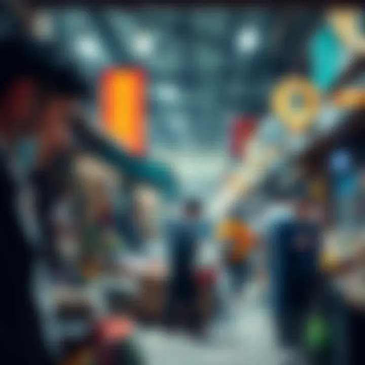 Impact of Alternative Currencies A bustling market scene where people exchange goods using alternative currencies instead of traditional cash, reflecting a shift in personal finance in 2026.