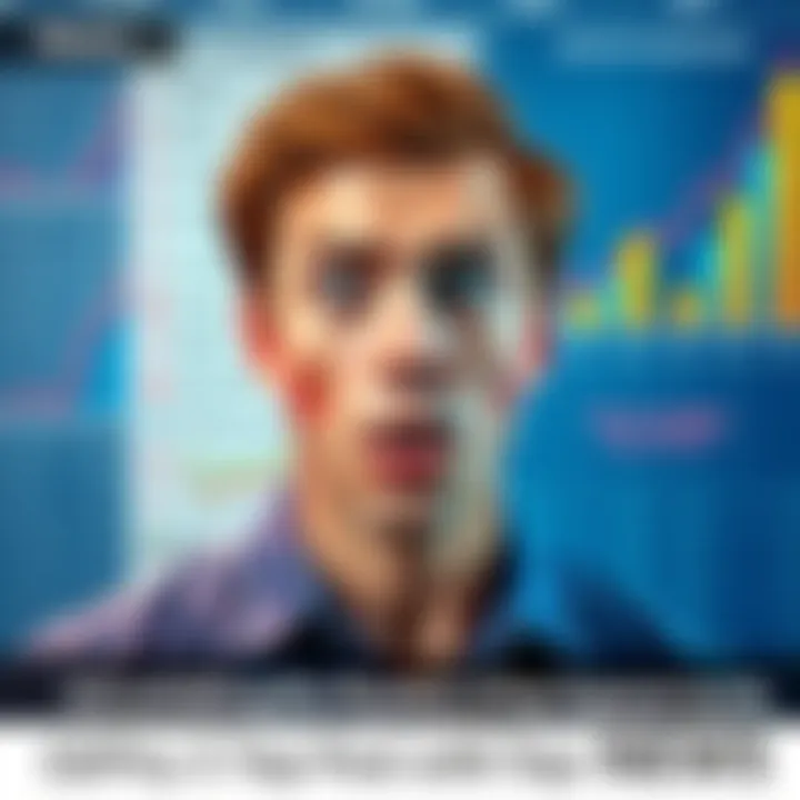 A person appearing in various top 50 lists, looking surprised and puzzled, with a backdrop of charts and rankings.