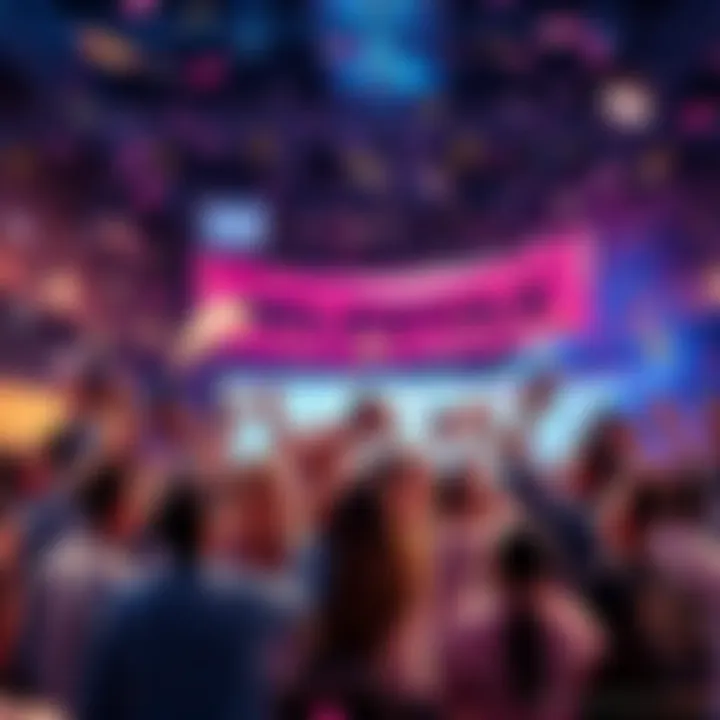 People celebrating a significant milestone in a key industry with banners and confetti