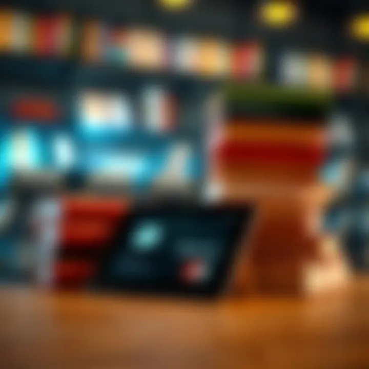 Ingram to Sell Books on Book.io Ingram logo with a stack of books and a digital tablet showing the Book.io platform