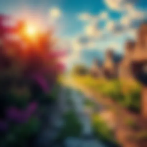 A striking image showing a pathway lined with inspirational quotes and vibrant nature, encouraging viewers to reflect on life choices.